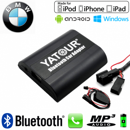 Interface Kit mains libres Bluetooth, streaming audio et recharge USB BMW DSP - chargeur CD + DSP