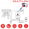MULTI-LINK SEAT connecteur Quadlock - Interface USB MP3, Kit mains libres, Streaming audio Bluetooth, Auxiliaire