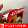 Autocollants Angles morts poids lourd officiel - Qualité prémium - GARANTIE 8 ANS - Anti-UV - Anti Rayure