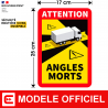 Autocollants Angles morts poids lourd officiel - Qualité prémium - GARANTIE 8 ANS - Anti-UV - Anti Rayure