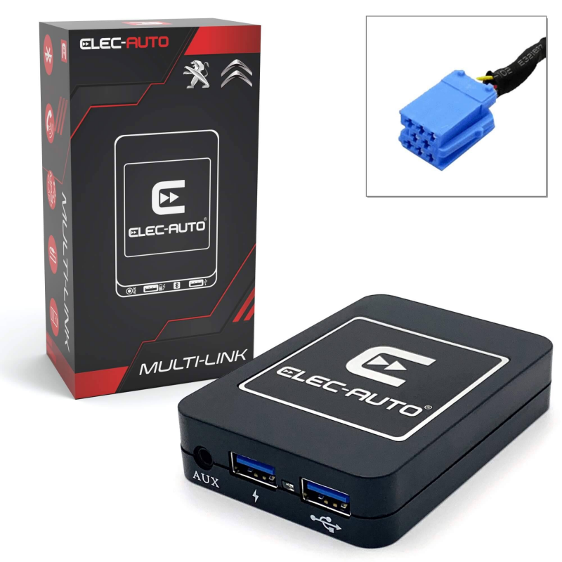 Kit Mains Libres pour Voiture, Connexion Bluetooth et Chargeur USB -  Couleur Bleu - pour tous les Smartphones (IOS iPhone, Android Samsung  Galaxy, etc) - Accessoire téléphonie pour voiture - Achat & prix