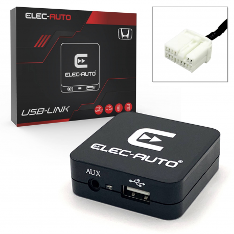 USB MP3 Interface Bluetooth Auxiliaire Compatible avec Les v/éhicules de Marque Honda Prise Jack Chargeur Kit Mains Libres Streaming Audio