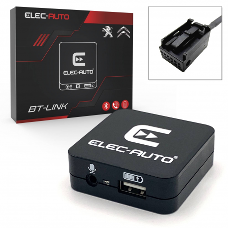 BT-LINK PEUGEOT connecteur Quadlock - Interface Kit mains libres, Streaming audio Bluetooth