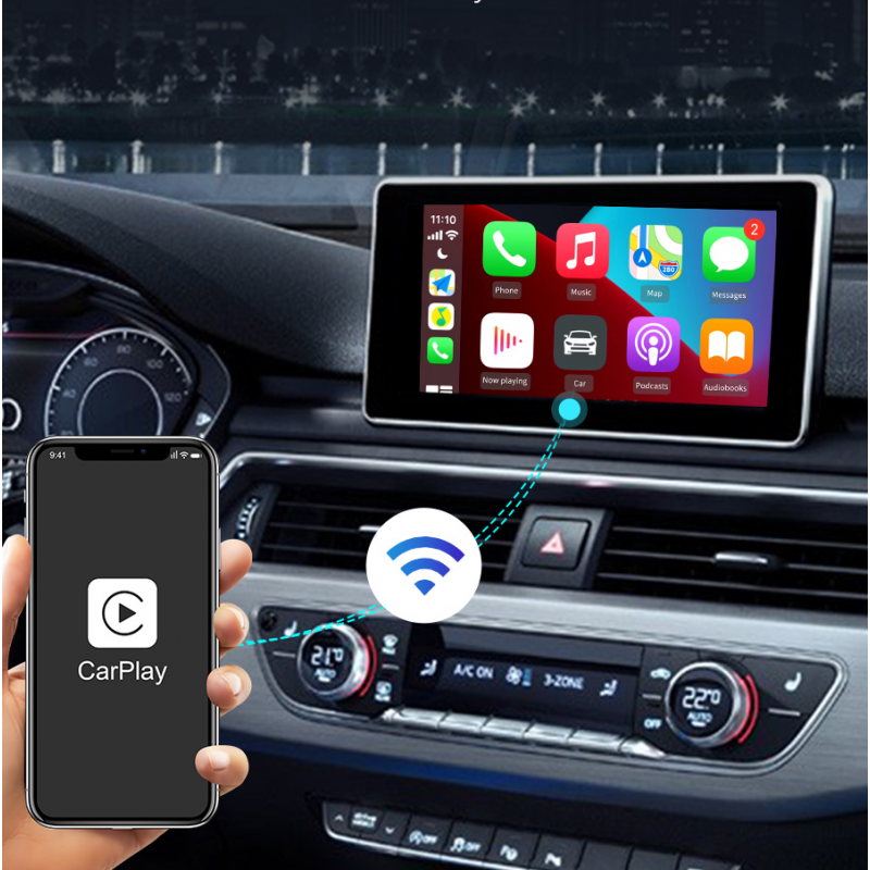 Adaptateur Carplay sans Fil pour iPhone, Adaptateur Apple Carplay