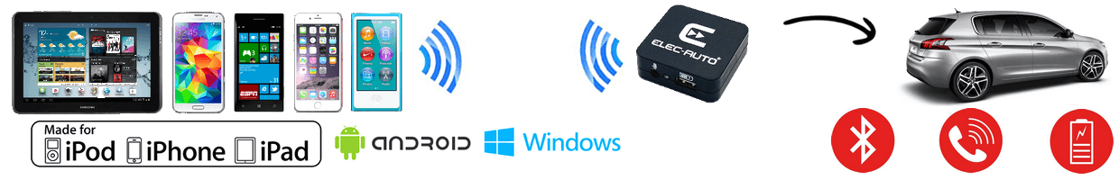 Interfaces Kit mains libres Bluetooth